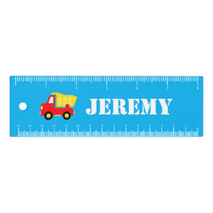 Personalized cute toy red dump truck lorry kid's ruler