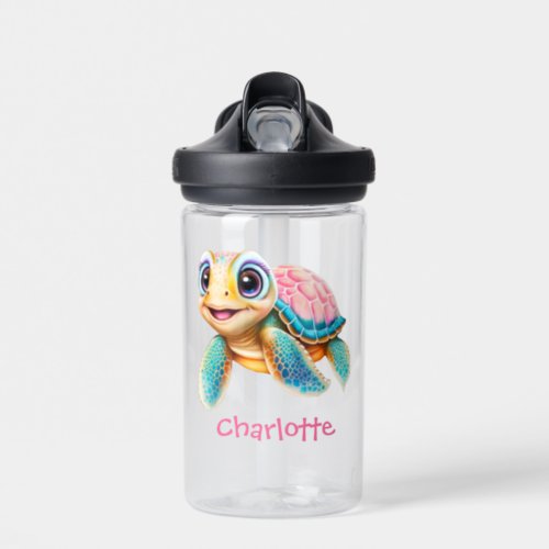 Personalized Cute Turtle Water Bottle