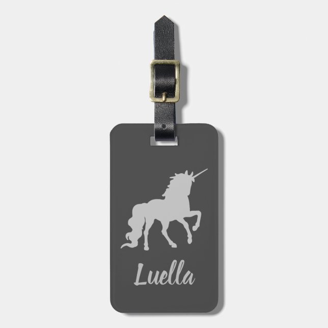Personalized Cute Unicorn Luggage Tag (Front Vertical)