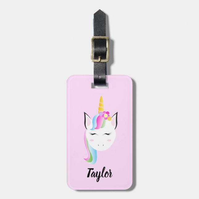 Personalized Cute Unicorn Luggage Tag (Front Vertical)