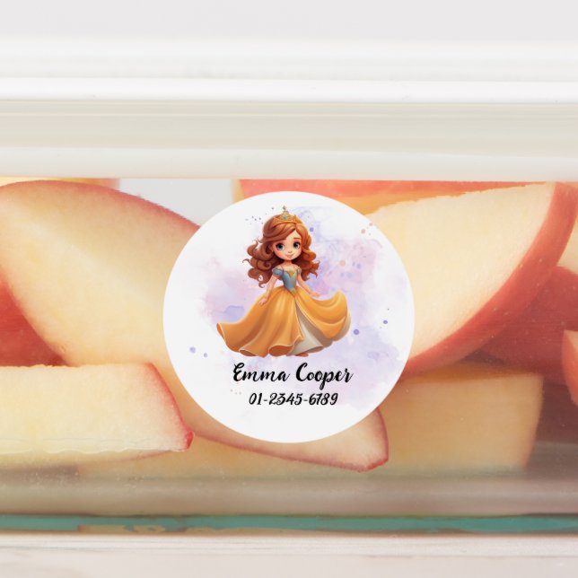 Personalized Cute Unicorn,Name,Phone number Labels (Affixed)