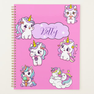 Personalized Cute Unicorn Planner