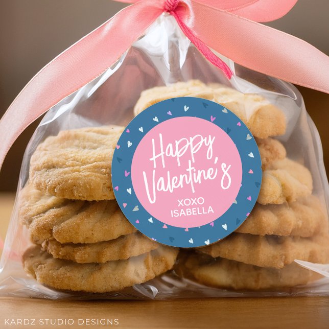 Personalized Cute Valentines Sticker (Stickers are available in 3 and 1.5 inches, choose your size before checkout.)