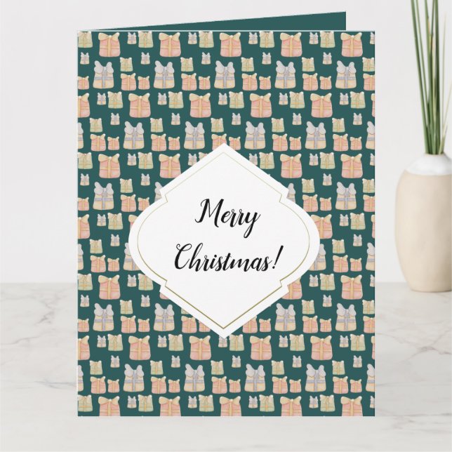 Personalized Cute Vintage Christmas Gifts Card (Front)