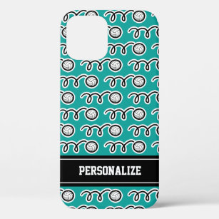 Personalized cute volleyball sports pattern girl's iPhone 12 case
