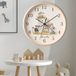 Personalized Cute Watercolor Farm Animals  Clock<br><div class="desc">Introducing our Personalized Cute Watercolor Farm Animals Clock! Add a touch of charm to any room with our adorable clock featuring cute watercolor farm animals. This personalized clock is perfect for nurseries, playrooms, or any space where you want to bring a bit of whimsy and personality. Each clock is adorned...</div>
