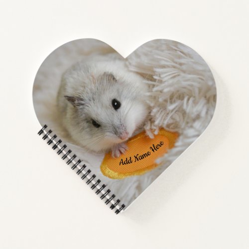 Personalized Cute White Dwarf Hamster Pet  Notebook