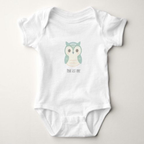 Personalized Cute Wise Owl Baby Bodysuit