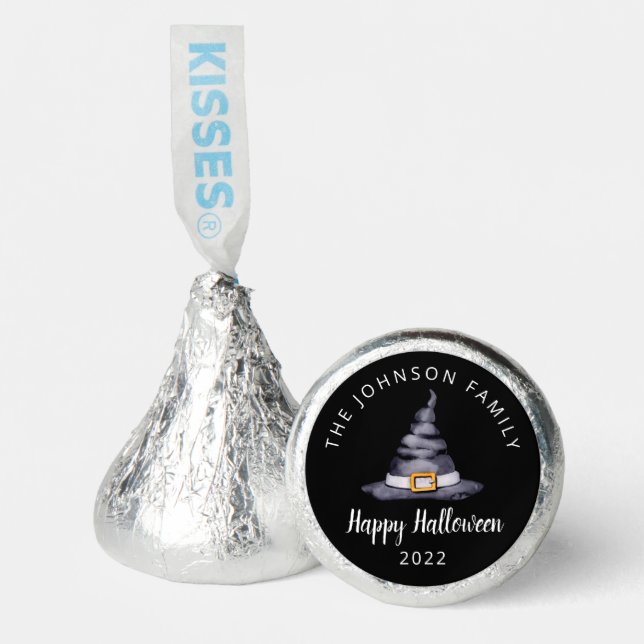 Personalized Cute Witch Hat Happy Halloween  Hershey®'s Kisses® (Front)
