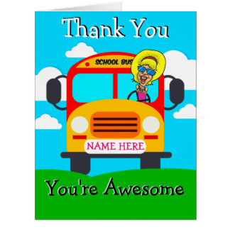 Bus Driver Thank You Cards | Zazzle