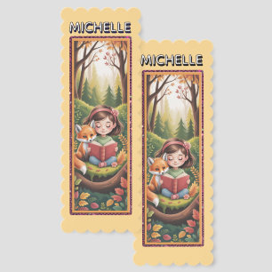 Personalized Cute Woodland Animals Bookmarks