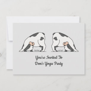 Personalized Cute Yoga Dog Theme Invitation