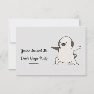 Personalized Cute Yoga Dog Theme Invitation
