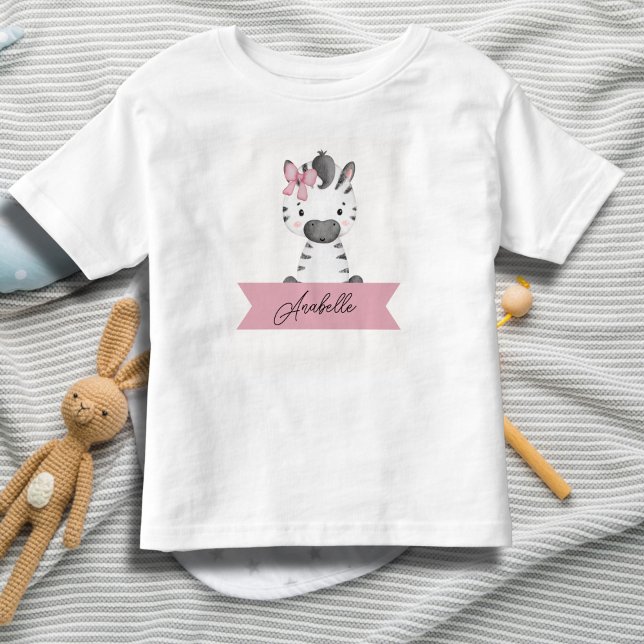 Personalized cute zebra  toddler t-shirt (Creator Uploaded)