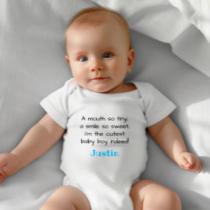 Personalized Cutest Baby Boy Outfit, Baby Bodysuit