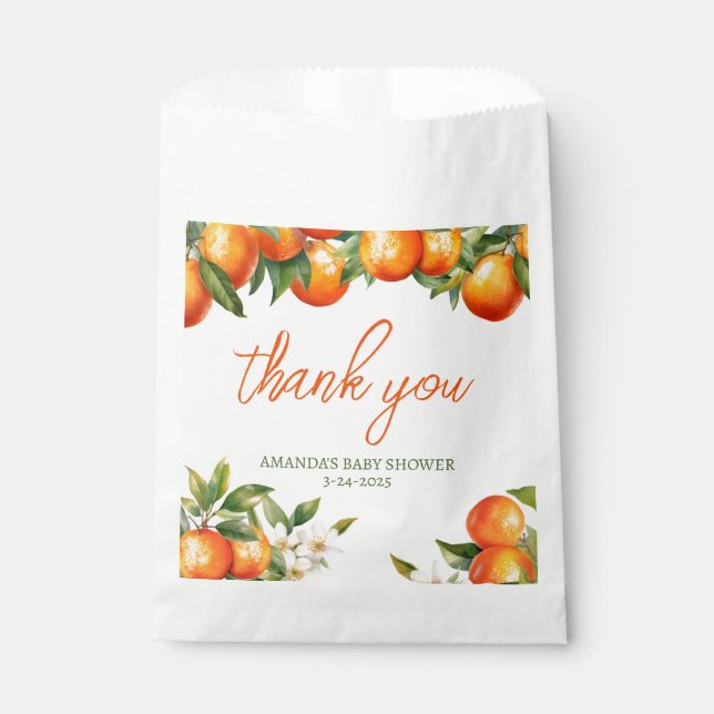 Personalized Cutie Thank You Favor Bag (Front)