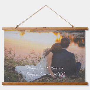 Personalized Cutomized Wedding Photo Hanging Tapestry