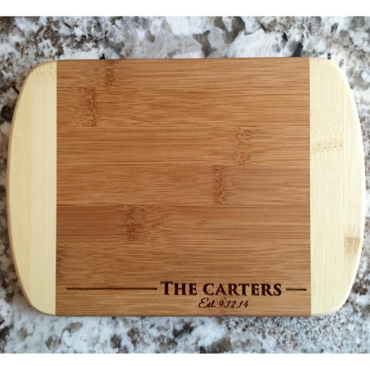 Personalized Cutting Bar Board - 6x8 Rounded Edge (Top)