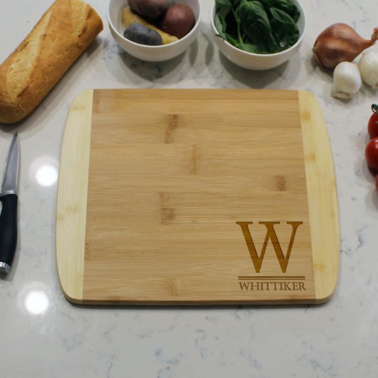 Personalized Cutting Board, Bamboo | Whittiker (Front)