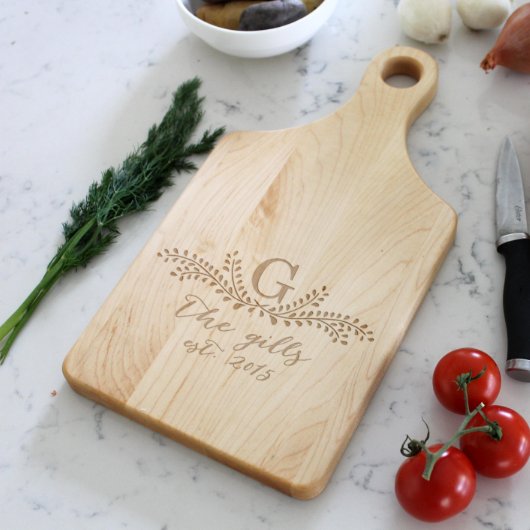 Personalized Cutting Board, Maple | Gillis (Front)