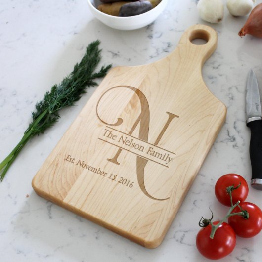Personalized Cutting Board, Maple | Nelson (Front)