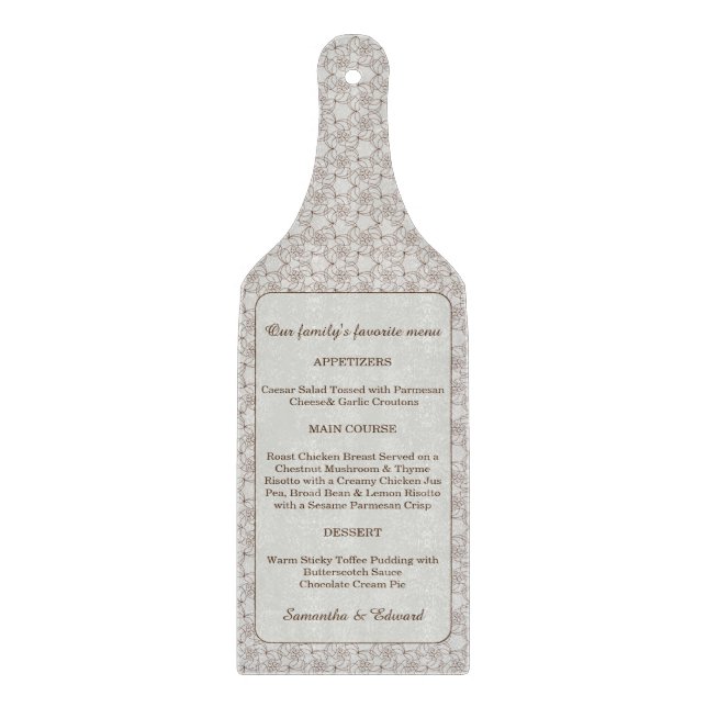 Personalized Cutting Board Ornament (Front)