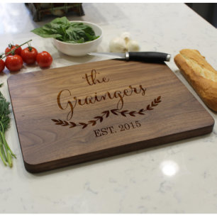 Personalized Cutting Board, Walnut   Graingers