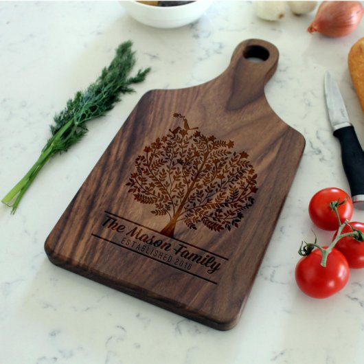 Personalized Cutting Board, Walnut | Mason (Front)
