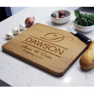 Personalized Cutting Board, White Oak   Dawson
