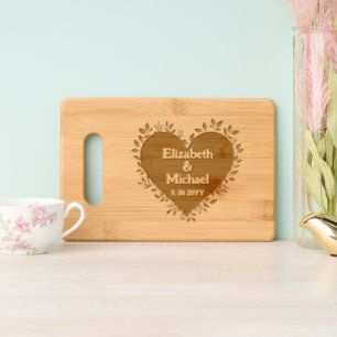 Personalized Cutting Board with Heart Design