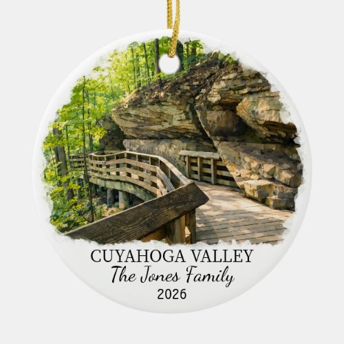 Personalized Cuyahoga Valley National Park, Ohio Ceramic Ornament