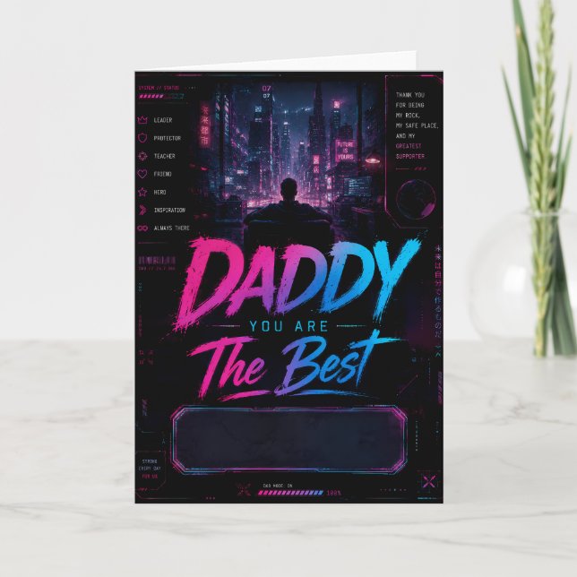 Personalized Cyberpunk Father’s Day Card (Front)