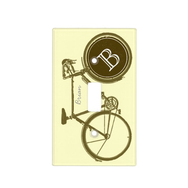 personalized cycling ~ biker room light switch cover (Front)