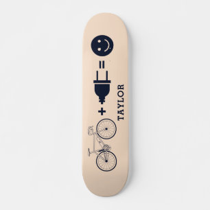 Personalized Cyclist E Bike Makes Me Happy Skateboard