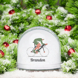 Personalized Cyclist Snow Globe Gift