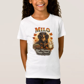 Personalized Dachshund Autumn Book Lover Shirt
