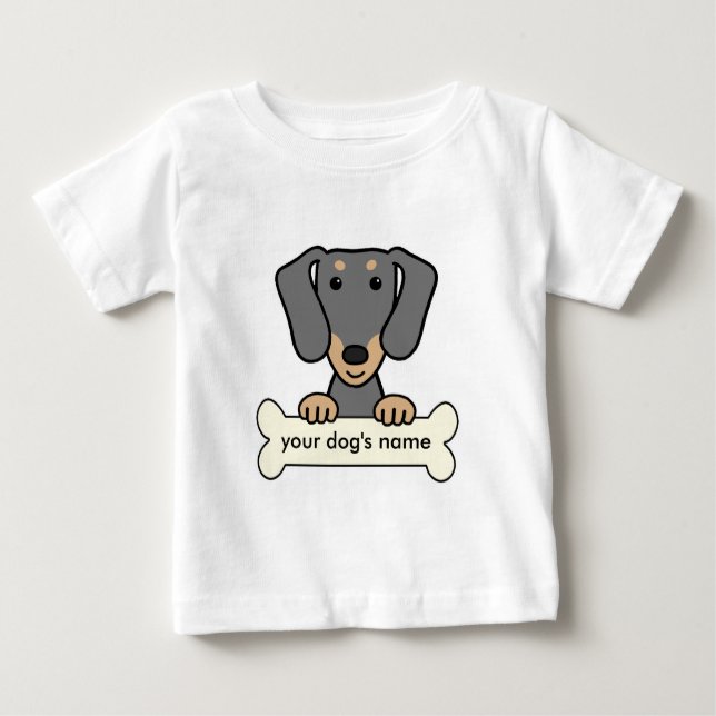 Personalized Dachshund Baby T-Shirt (Front)