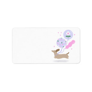 Personalized Dachshund Birthday Party Dog Lover Label
