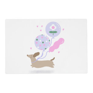 Personalized Dachshund Birthday Party Dog Lover Placemat