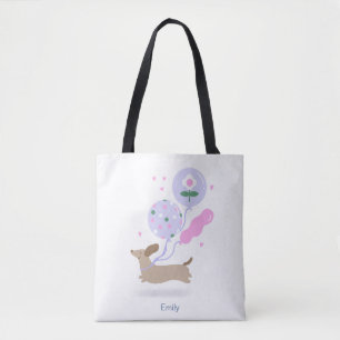 Personalized Dachshund Birthday Party Dog Lover  Tote Bag