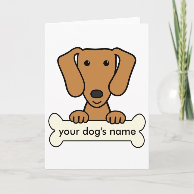 Personalized Dachshund Card (Front)