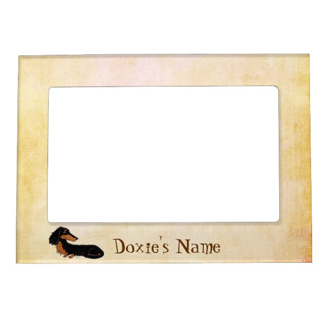 Personalized Dachshund Cartoon Magnetic Photo Frame (Front)