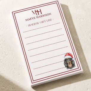 Personalized Dachshund Christmas Gift List Post-it Notes