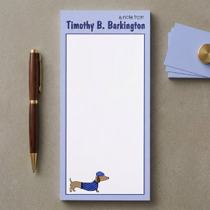Personalized Dachshund Dad Magnetic Notepad