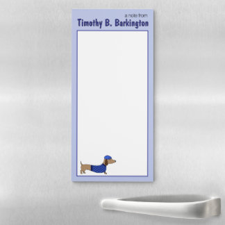 Personalized Dachshund Dad Magnetic Notepad