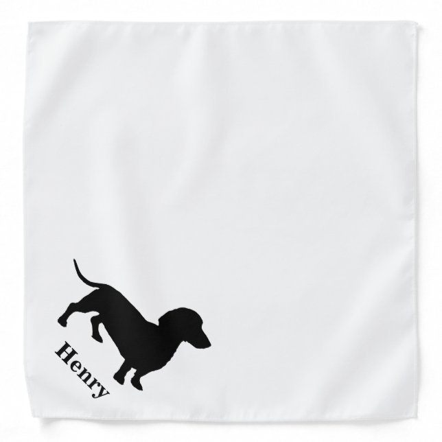 Personalized Dachshund Dog Bandana (Front)