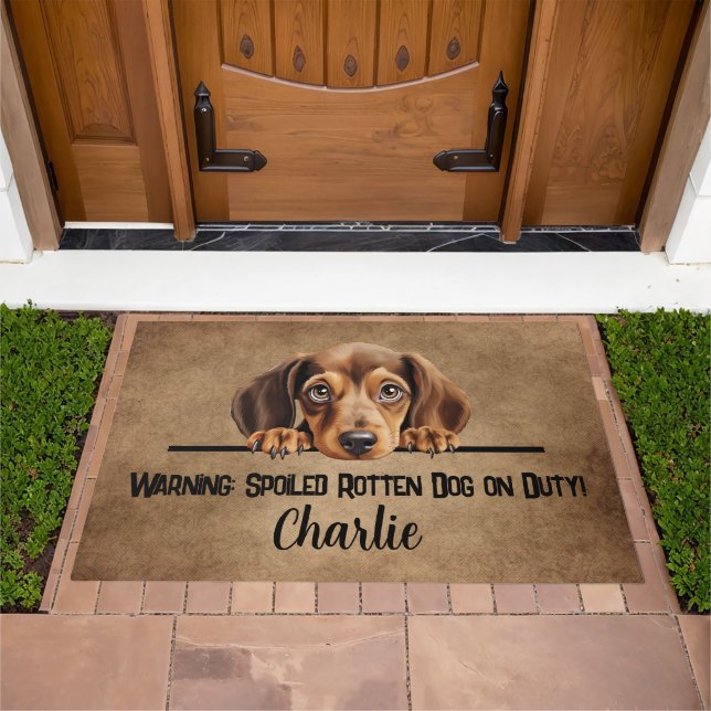 Personalized Dachshund Dog Doormat (Outdoor)