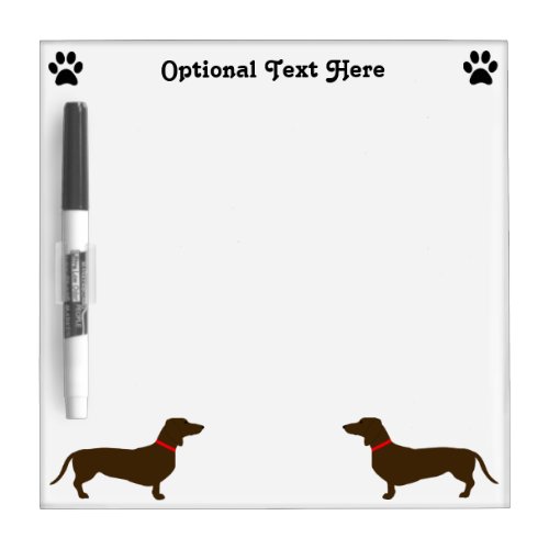 Personalized Dachshund Dog Dry Erase Board