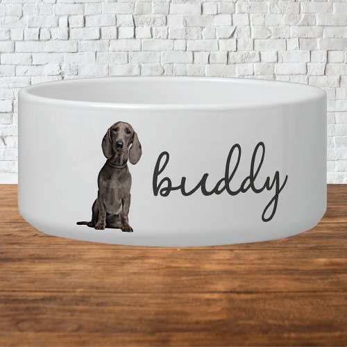 Personalized Dachshund Dog Food Bowl