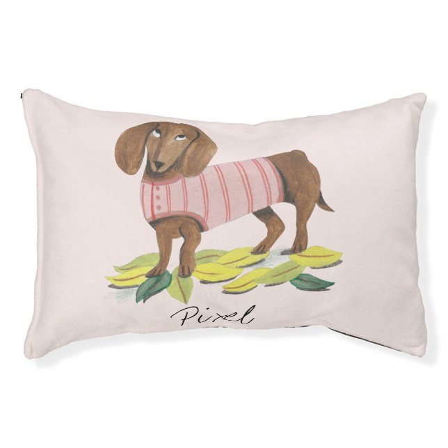 Personalized Dachshund Dog Pet Bed Cute Sweater (Front)